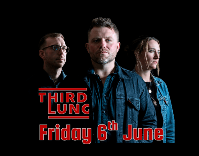 FRIDAY 6th June - FREE ENTRY  Third Lung have a big sound and even bigger ambitions - Indie rock steeped in the stadium sound of U2, Coldplay, Queen, Muse, Springsteen and Foo Fighters.” hi-fi +  Reading based indie rock band THIRD LUNG, have been snowballing a UK following on the live circuit. Signed to the iconic Marquee Records, the band continues to release anthemic, heartfelt and infectious music.  “Stadium ready alt. rock anthems bringing to mind classic U2, Pixies and Bruce Springsteen. Frontman Tom 